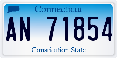 CT license plate AN71854