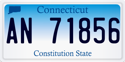 CT license plate AN71856