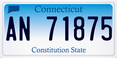 CT license plate AN71875