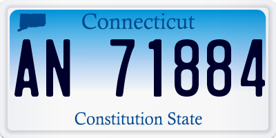 CT license plate AN71884