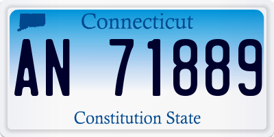 CT license plate AN71889