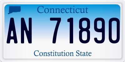 CT license plate AN71890