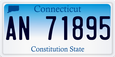 CT license plate AN71895