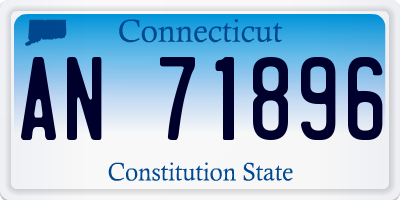 CT license plate AN71896