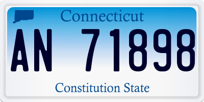 CT license plate AN71898