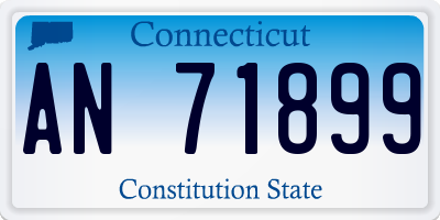 CT license plate AN71899