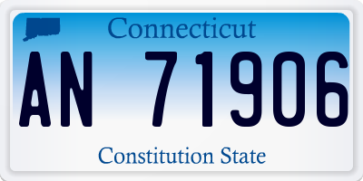 CT license plate AN71906