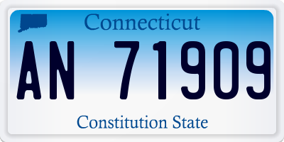 CT license plate AN71909