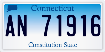 CT license plate AN71916