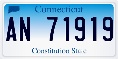 CT license plate AN71919
