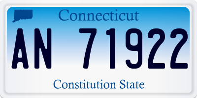 CT license plate AN71922