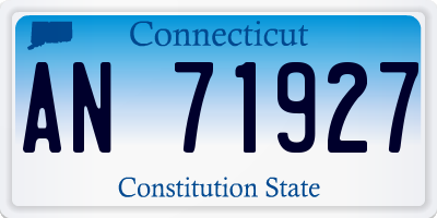 CT license plate AN71927