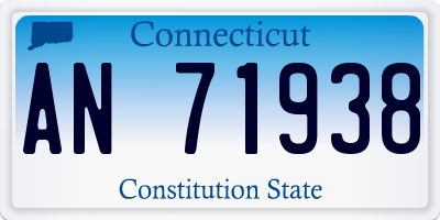 CT license plate AN71938