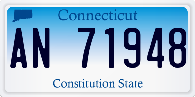 CT license plate AN71948