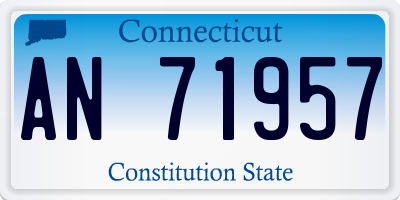 CT license plate AN71957