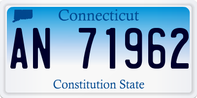 CT license plate AN71962