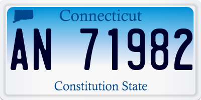 CT license plate AN71982