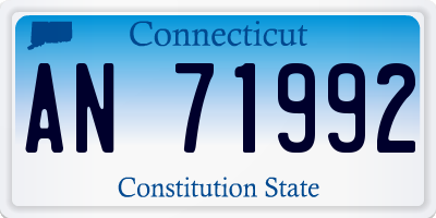 CT license plate AN71992