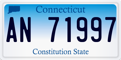CT license plate AN71997