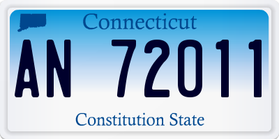 CT license plate AN72011