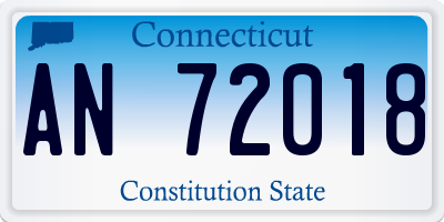 CT license plate AN72018