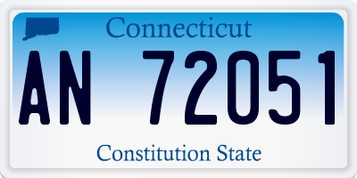 CT license plate AN72051