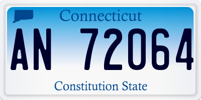 CT license plate AN72064