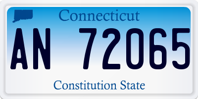 CT license plate AN72065
