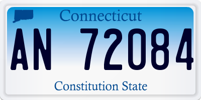 CT license plate AN72084