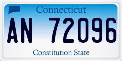 CT license plate AN72096