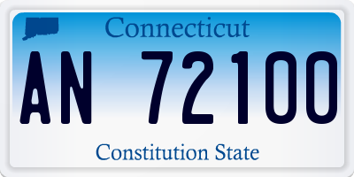 CT license plate AN72100
