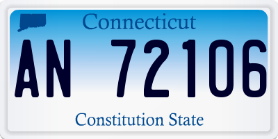 CT license plate AN72106
