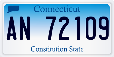 CT license plate AN72109