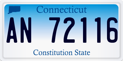 CT license plate AN72116