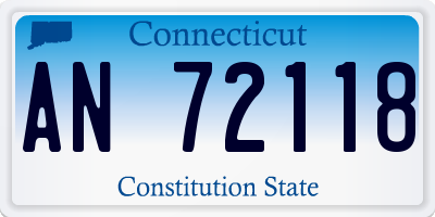 CT license plate AN72118