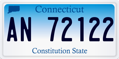 CT license plate AN72122