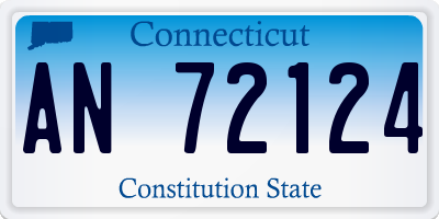 CT license plate AN72124
