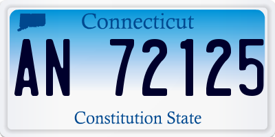 CT license plate AN72125