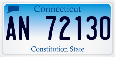 CT license plate AN72130