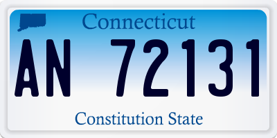 CT license plate AN72131