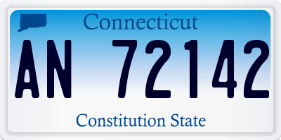 CT license plate AN72142