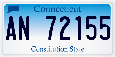 CT license plate AN72155
