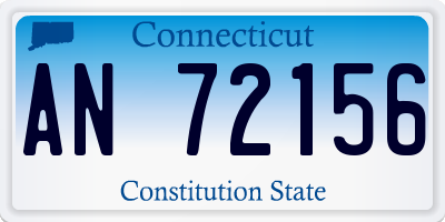 CT license plate AN72156
