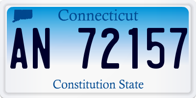 CT license plate AN72157