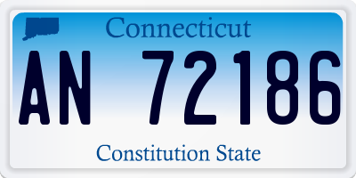 CT license plate AN72186