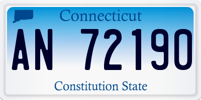 CT license plate AN72190