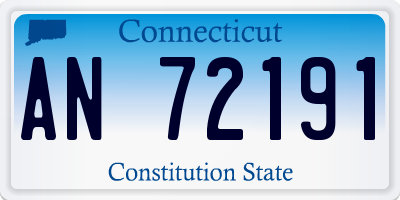 CT license plate AN72191