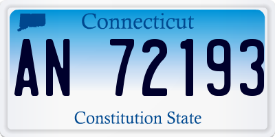 CT license plate AN72193