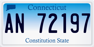CT license plate AN72197