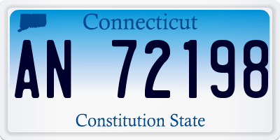 CT license plate AN72198